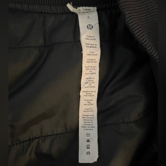 Lululemon Non-Stop Bomber Jacket Reversible Coat Black Release 2022 Size 6 - Picture 7 of 10